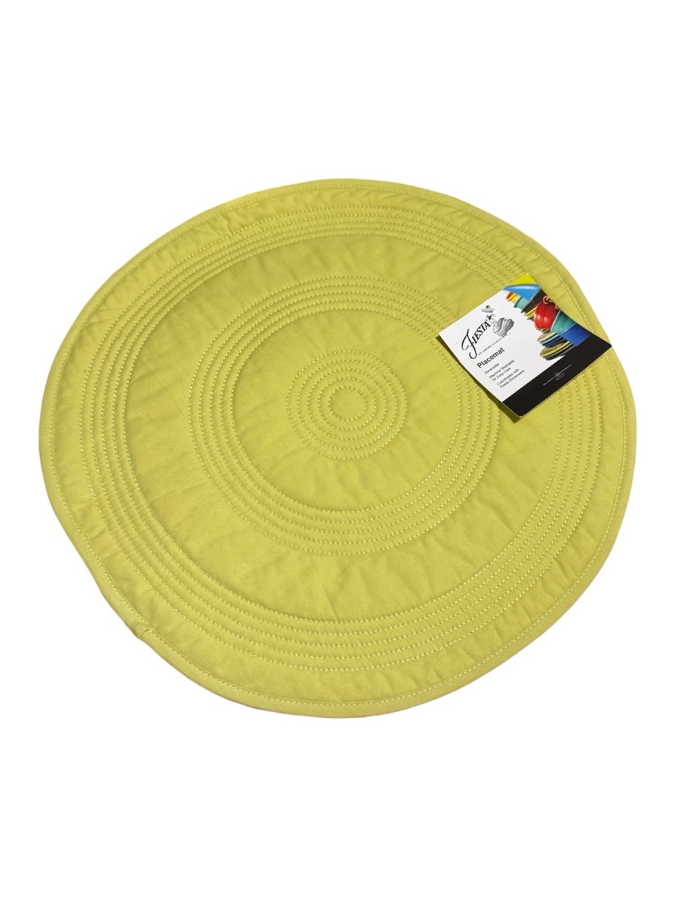 6 New Fiesta Fiestaware Reversible Placemat Circle Target Lemongrass Peacock 15”